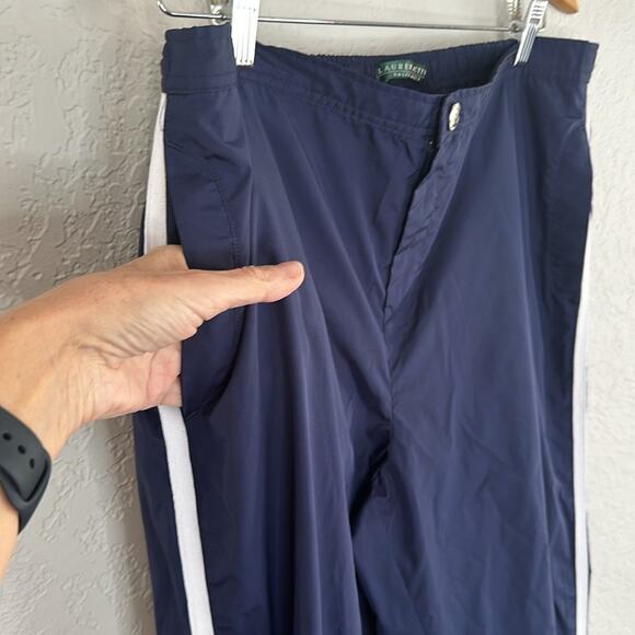 Ralph Lauren Blue Windbreaker Rain Pants Gorpcore Athleisure Athletic Large - Picture 2 of 7